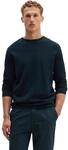 Rundhalspullover MARC O'POLO, Herren, Gr. M, blau (schwarz navy), Strick,