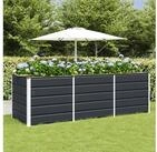 vidaXL Blumentopf Pflanzk&uuml;bel Anthrazit 240 x 80 x 75 cm Stahl (1 St)