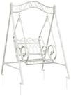 vidaXL Hollywoodschaukel Schaukelbank Stahl 113 x 121,5 x 168 cm Antik Wei&szlig;, 1...