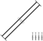 vidaXL Fensterschutzgitter, Fenstergitter Schwarz 176 x 30 cm...
