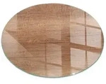 Tulup Bodenschutzplatte Braun Nat&uuml;rliches Holzmuster, Geh&auml;rtetem Glas