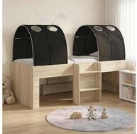 vidaXL Bettgestell vidaXL Hochbett f&uuml;r Kinder mit Tunnel 3 stk. Sonoma Eiche...