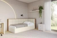 ALTDECOR Jugendbett SOVY (Jugendbett mit Bettkasten und Lattenrost, Polsterbett...