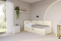 ALTDECOR Jugendbett ALVY (Jugendbett mit Bettkasten und Lattenrost, Polsterbett...