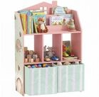 AIYAPLAY Kinderregal Spielzeugregal Kinderzimmerregal mit 2 Stoffschubladen...