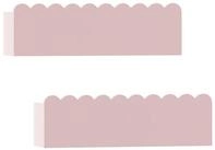 en.casa Kinderregal, Set 2-tlg., &raquo;Vestnes&laquo; Wellendesign 40 x 10 x 10 cm Cotton