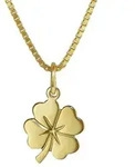 trendor Kette mit Anh&auml;nger 35922, Kleeblatt Gold 333 (8 Karat) + goldplattierte