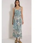 CECIL Maxikleid mit allover Print wei&szlig; S (38)