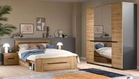 Inn.Furn Komplettschlafzimmer Cooper, (Komplett-Set 4-teilig Artisan Eiche und...