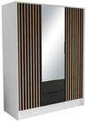 Masseno Dreht&uuml;renschrank PELOR 150,5 cm Kleiderschrank mit Spiegel 3 T&uuml;ren...