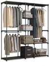 relaxdays Standregal Offene Garderobe, schwarz