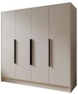 Masseno Dreht&uuml;renschrank BERON 200 cm Kleiderschrank 4 T&uuml;ren...