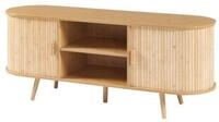 en.casa Sideboard, &raquo;Nordkapp&laquo; mit 2 T&uuml;ren 140 x 40 x 56 cm Holz Bambus