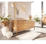 DELIFE Sideboard Simcha, Akazie Natur 175 cm 4 T&uuml;ren Sideboard beige 175 cm x...
