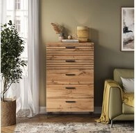 Vicco Kommode Amber, Eiche Wotan, 80 x 127.6 cm mit 5 Schubladen (1 St)