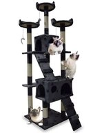 Bituxx Kratzbaum XL f&uuml;r Katzen Dunkelgrau Pfote