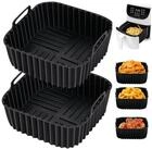 LuxusKollektion Silikonform Airfryer Zubeh&ouml;r Silikonform 2er-Set eckig