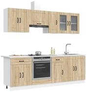 vidaXL H&auml;ngeschrank vidaXL 8-tlg. K&uuml;chenschrank-Set Kalmar Sonoma-Eiche