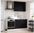 vidaXL H&auml;ngeschrank vidaXL K&uuml;cheneinheit KALMAR 5 stk. Schwarz Holzwerkstoff