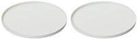 Kaemingk Dekotablett, Dekoratives Tablett rund 30-35cm Metall matt 2er Set -...