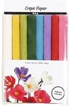 Creotime Kreativset Krepppapier Bastelset 25x60cm 105g, 8 Rollen
