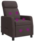 vidaXL Sessel Massage Relaxsessel Dunkelbraun Stoff (1-St)