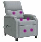vidaXL Sessel Massage Relaxsessel Hellgrau Stoff (1-St)