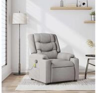 vidaXL Massagesessel, Massagesessel Wolkengrau Stoff