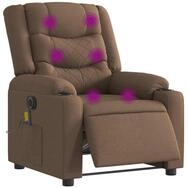 vidaXL Sessel vidaXL Massagesessel Elektrisch Braun Stoff