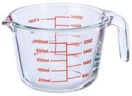 relaxdays Messbecher Glas 1 Liter, Glas, (1-St)