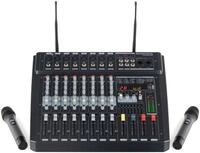 Pronomic Mischpult 8-Kanal-Powermischer 760 Watt RMS-Leistung, (inkl. 2...