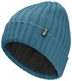Jack Wolfskin Beanie RIB KNIT BEANIE Strickm&uuml;tze, warm, winddicht blau