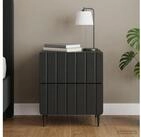 vidaXL Nachtkommode vidaXL Nachttisch Schwarz 43 x 34,5 x 49,5 cm Holzwerkstoff