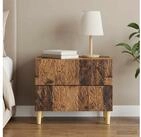 vidaXL Nachtkommode vidaXL Nachttisch Altholz 62 x 34,5 x 48 cm Holzwerkstoff