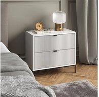 Vicco Nachtschrank Eliza, Wei&szlig;, 66 x 60 cm mit 2 Schubladen (1-St)