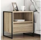 vidaXL Nachtkommode vidaXL Nachttisch Sonoma 50 x 39,5 x 50 cm Holzwerkstoff