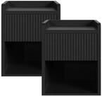 en.casa Nachttisch (Set, 2-St), &raquo;Nand&laquo; 1 Schublade 1 offenes Fach 55 x 45 x...