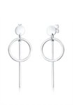 Elli Paar Ohrh&auml;nger H&auml;nger Pl&auml;ttchen Kreis Basic 925 Silber