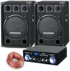 McGrey PA Komplettset DJ Anlage Party-Lautsprecher (Bluetooth, 600 W,...