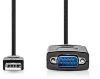 Nedis CCGW60852BK09 USB-Kabel, RS232-Konverter, RS232-Konverter, USB-A, D-SUB...