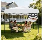 LuxusKollektion Faltpavillon Pop Up Pavillon 3x3m UV Schutz Wetterfest Weiss