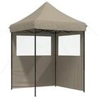 vidaXL Partyzelt Partyzelt 200 x 200 x 306 cm Taupe Oxford-Stoff