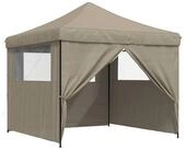 vidaXL Partyzelt Party-Zelt 292 x 292 x 315 cm Taupe Oxford-Stoff
