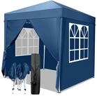 LuxusKollektion Faltpavillon Faltpavillon 2x2m Blau mit 4 Seitenteilen