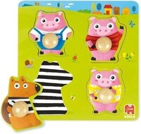 Jumbo Spiele Puzzle GOULA - Die 3 kleinen Schweinchen-Puzzle, Puzzleteile