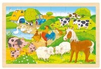 goki Puzzle Einlegepuzzle Bauernhof/Zoo, Puzzleteile
