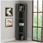 Decortie Eckregal Nati, Eck-B&uuml;cherregal, 34 x 34 x 161 cm schwarz
