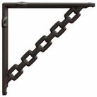 vidaXL Wandregal 145 x 145 x 3 cm Wandregalhalterungen 12 stk Antikbraun...