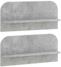 vidaXL Wandregal 805 x 135 x 375 cm Wandregal 2 stk Betongrau 80,5x13,5x37,5 cm