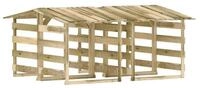 vidaXL Pergola Pergolen mit Dach 4 Stk. 100x90x100 cm Kiefernholz Impr&auml;gniert,